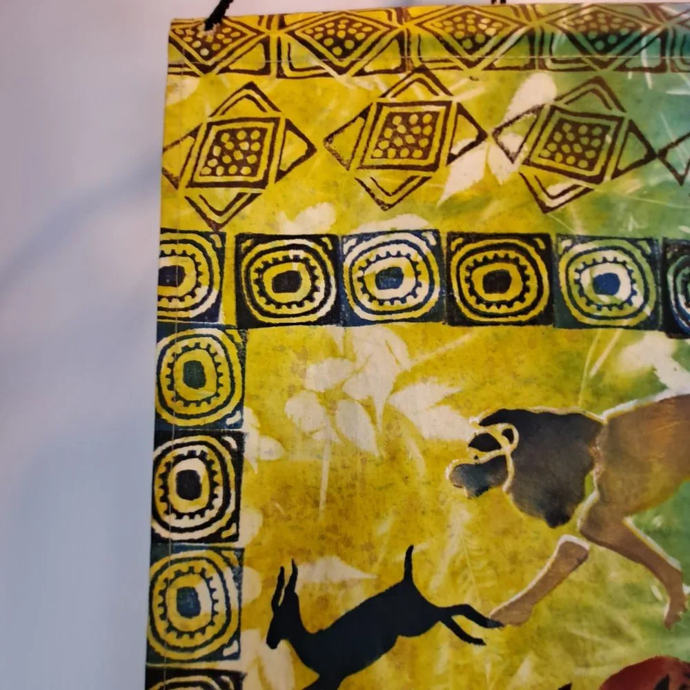 African Design Batik Wall Hanging / Scroll / Table Runner